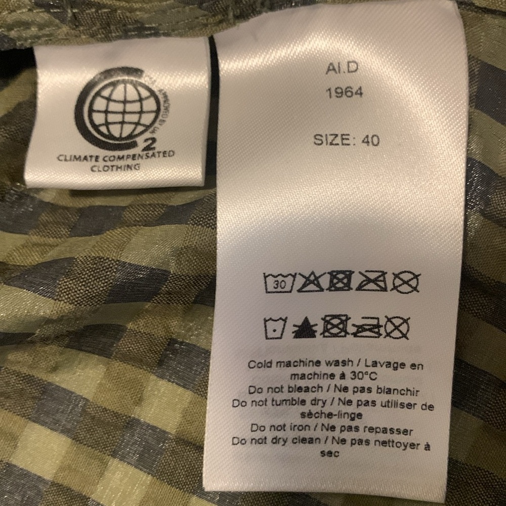 GANNI NWOT Checkered Black and Olive top - Picture 9 of 12